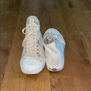 Ralph Lauren Double RL Off-White High-Top Sneakers